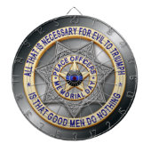 Thin Blue Line Dartbord (Voorkant)
