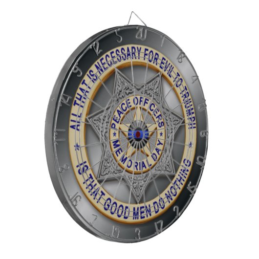 Thin Blue Line Dartbord (Voorkant Links)