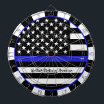 Thin Blue Line Darts & American Flag Police / Vere Dartbord<br><div class="desc">Dartboard: Thin Blue Line & American Flag (VS) - handhaving / politie thema - hou van mijn land,  patriotten / sportfans</div>