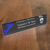 Thin Blue Line - DC Metro Patch Desk Name Bord Naambordje (Zijkant)