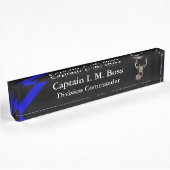 Thin Blue Line Deer Head Name Bord Naambordje