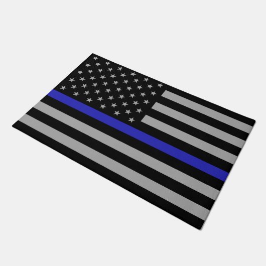 Thin Blue Line Deurmat (Schuin)