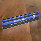 Thin Blue Line - Dispatcher Radio 911 Commo Plaque Naambordje (Zijkant)