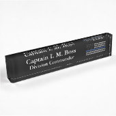 Thin Blue Line - Distress Tattered Flag Naambordje
