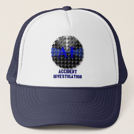 Thin Blue Line Div-symbool - Accidental Investigat Trucker Pet (Voorkant)