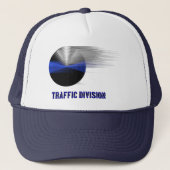 Thin Blue Line Div. Symbool - verkeersdivisie Trucker Pet (Voorkant)