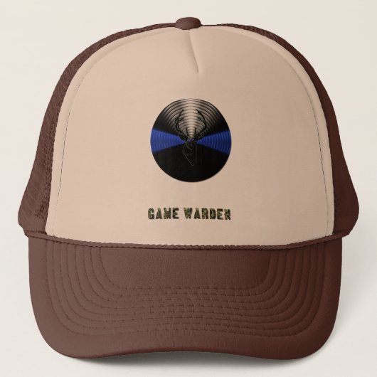 Thin Blue Line Divisional Symbol - Game Warden Trucker Pet (Voorkant)