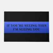 Thin Blue Line Doormat Deurmat (Voorkant)