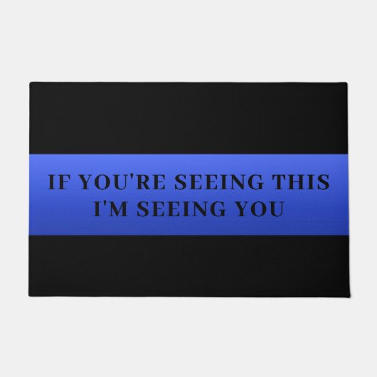 Thin Blue Line Doormat Deurmat (Voorkant)