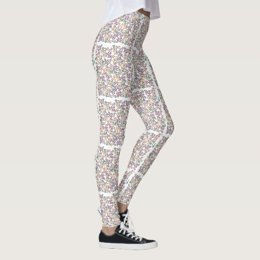 Thin Blue Line - Duizend kleurrijke handboeien Leggings (Rechts)