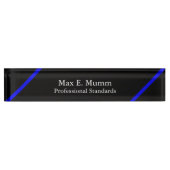 Thin Blue Line - Elegant Design Name Bord Naambordje (Voorkant)