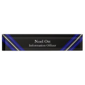 Thin Blue Line - Elegant Design Name Bord Naambordje (Voorkant)