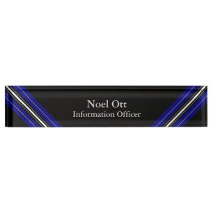 Thin Blue Line - Elegant Design Name Bord Naambordje