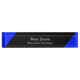 Thin Blue Line - Elegant Design Name Bord Naambordje