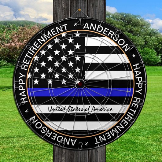 Thin Blue Line en American Flag Police / USA kanto Dartbord