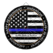 Thin Blue Line en American Flag Police / USA kanto Dartbord (Voorkant)
