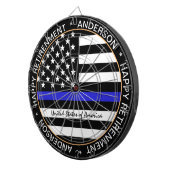 Thin Blue Line en American Flag Police / USA kanto Dartbord (Voorkant Rechts)
