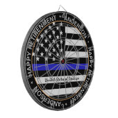 Thin Blue Line en American Flag Police / USA kanto Dartbord (Voorkant Links)