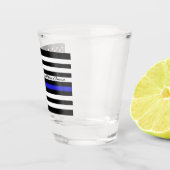 Thin Blue Line en American Flag Police / USA kanto Shot Glas (Rechts)