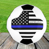 Thin Blue Line en Football USA vlag Voetbal