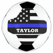 Thin Blue Line en gepersonaliseerd Football USA vl Voetbal (Voorkant)