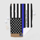 Thin Blue Line en Golf USA flag America/Monogramed Golfhanddoek (Insitu)