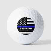 Thin Blue Line en Golf USA gepersonaliseerde polit Golfballen (Voorkant)
