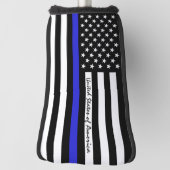 Thin Blue Line en Golf USA vlag / Clubs Golf Head  Golfheadcover (Draai 90)