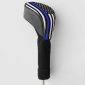 Thin Blue Line en Golf USA vlag / Clubs Golfheadcover (Schuin)