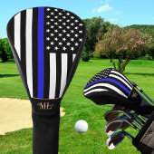 Thin Blue Line en Golf USA vlag / Monogrambs Golfheadcover