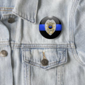 Thin Blue Line en Lest We vergeten Badge Ronde Button 5,7 Cm (In situ)