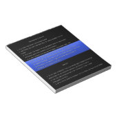 Thin Blue Line en Miranda Rights Warning and Waive Notitieblok (Schuin)