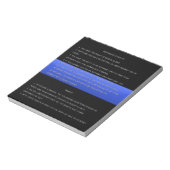 Thin Blue Line en Miranda Rights Warning and Waive Notitieblok (Linkerzijde)