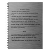 Thin Blue Line en Miranda Rights Warning and Waive Notitieboek (Voorkant)