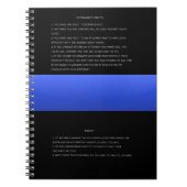 Thin Blue Line en Miranda Rights Warning and Waive Notitieboek (Voorkant)