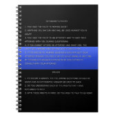 Thin Blue Line en Miranda Rights Warning and Waive Notitieboek (Voorkant)