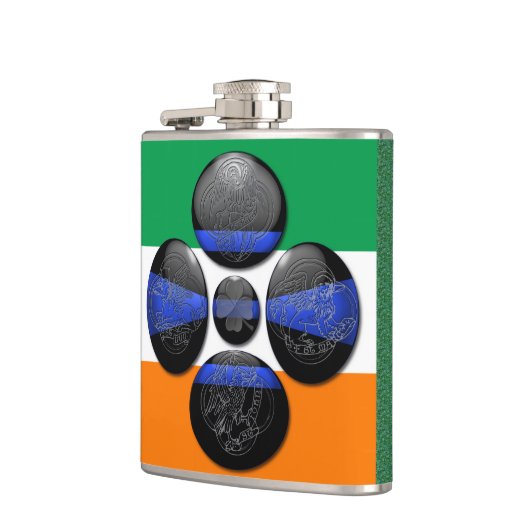 Thin Blue Line en Six Irish Symbols Heupfles (Links)