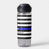 Thin Blue Line en VS gepersonaliseerde politievlag Waterfles (Achterkant)