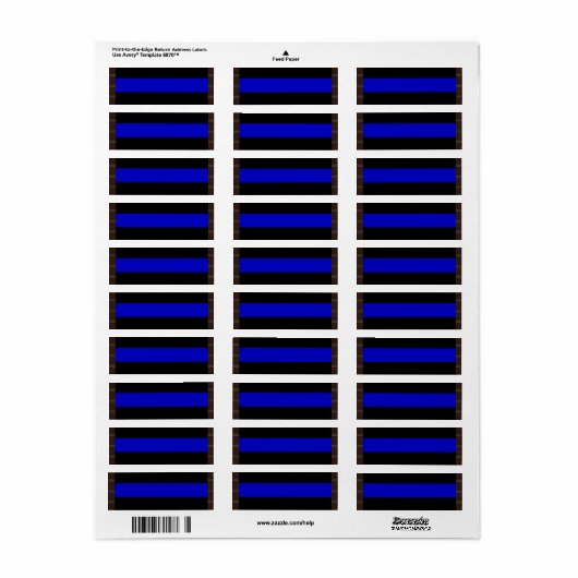 Thin Blue Line Etiket (Full Sheet)
