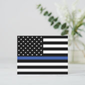 THIN BLUE LINE FLAG BRIEFKAART (Staand voorkant)