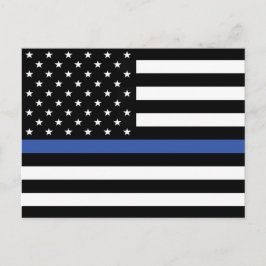 THIN BLUE LINE FLAG BRIEFKAART