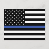 THIN BLUE LINE FLAG BRIEFKAART (Voorkant)