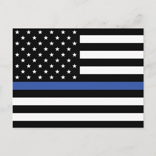 THIN BLUE LINE FLAG BRIEFKAART (Voorkant)