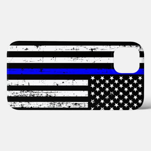 Thin Blue Line Flag Case (Achterkant (horizontaal))