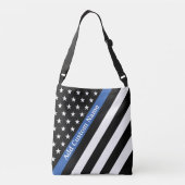 Thin Blue Line Flag Crossbody Bag Tas (Achterkant)