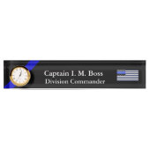 Thin Blue Line Flag Desk Name Bord Naambordje (Voorkant)
