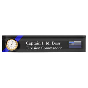 Thin Blue Line Flag Desk Name Bord Naambordje
