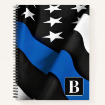 Thin Blue Line Flag gepersonaliseerd politie Notit