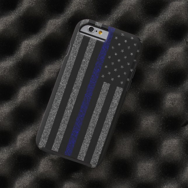 Thin Blue Line Flag Grunge iPhone 6 Hoesje (Voorbeeld)