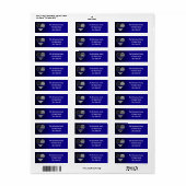 Thin Blue Line Flag Heart Etiket (Full Sheet)